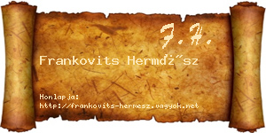 Frankovits Hermész névjegykártya